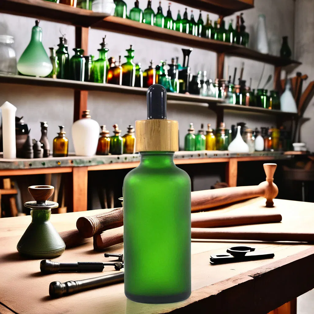 Frosted Glass Dropper Bottle for Essential Oils and Liquid Soap