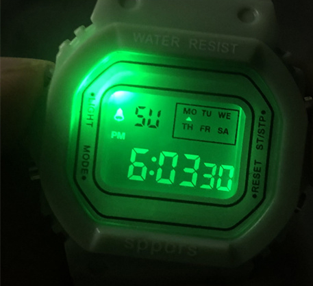 Simple Small Square Luminous Alarm Clock Waterproof Sports Electronic Watch