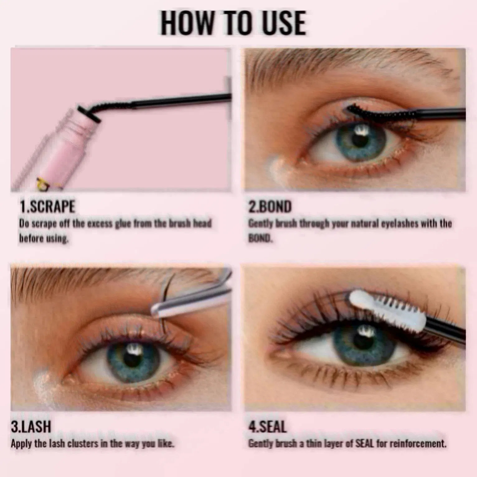 Eyelash Extension Glue with Clear Adhesive Seal for Durability