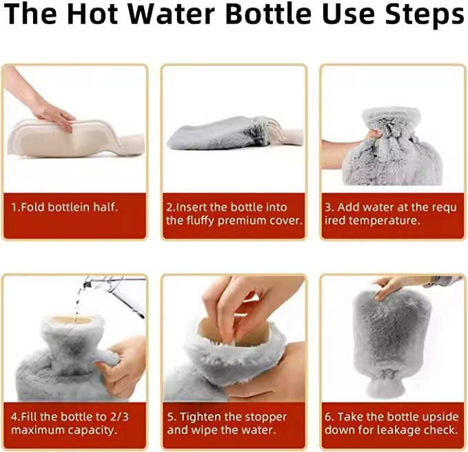 Popular Selling Cover Plush Cover Hand Warmer Hot Water Bottle