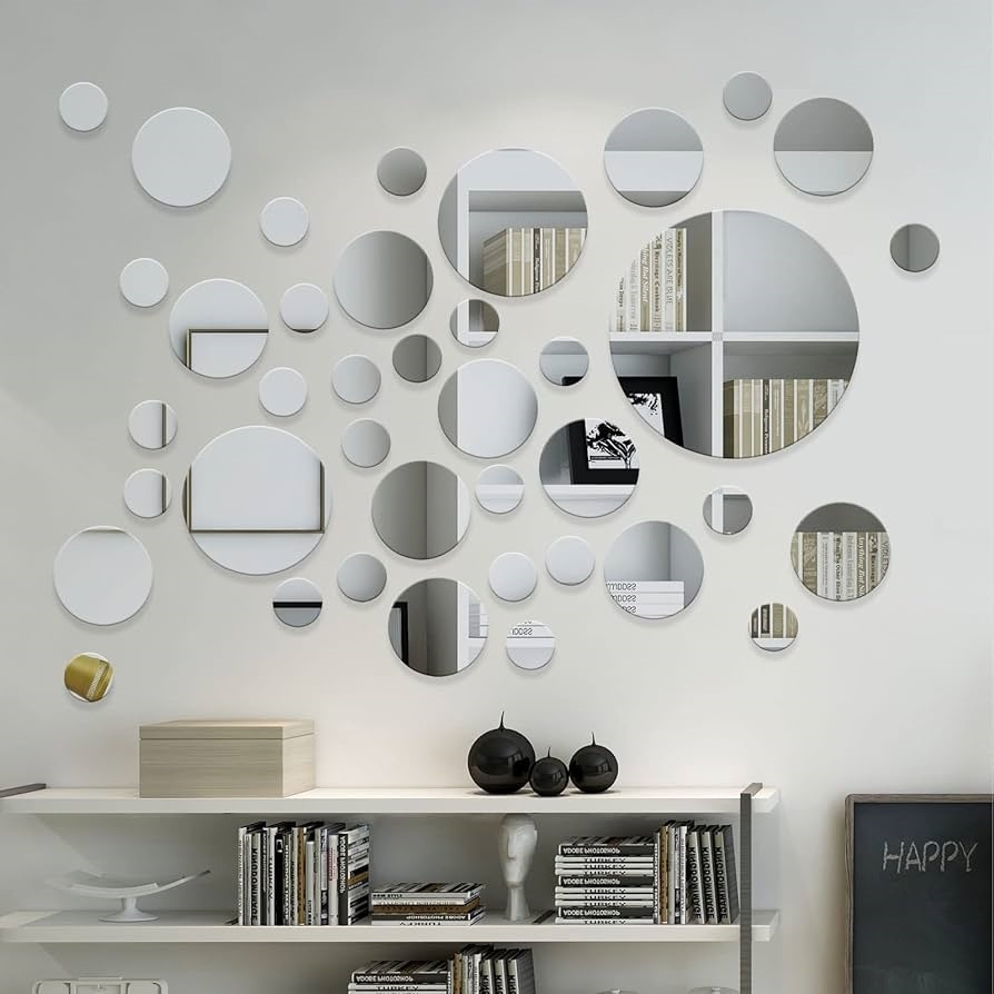 Chic Round White Framed Mirror for Modern Home Styling