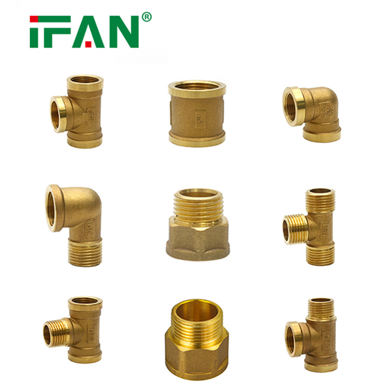 Ifan All Type Brass Pipe Fitting 1/2" Male Male Female Tee Brass Fitting
