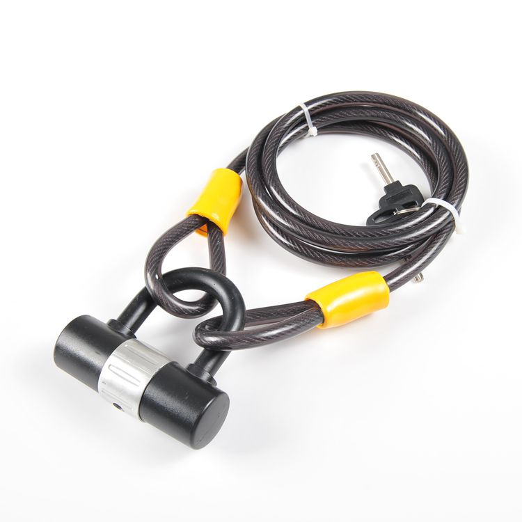 Yh1459 Bike Lock Heavy Duty U Lock with Shackle and Bicycle Lock Mount Holder + Steel Chain Cable