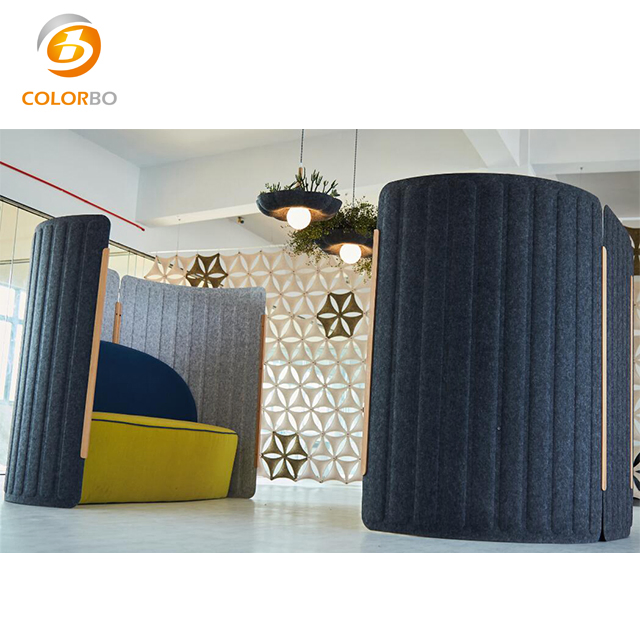 Half-Circle Colorful Surface Fireproof and Soundproof Polyester Fiber Partition Screen