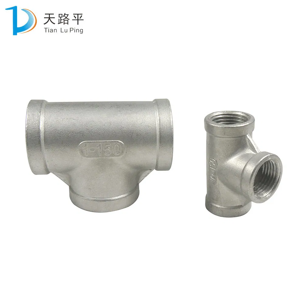 Custom Female Threaded Tee T Shape Pipe Fittings/ 90 Degree Elbow Pipe