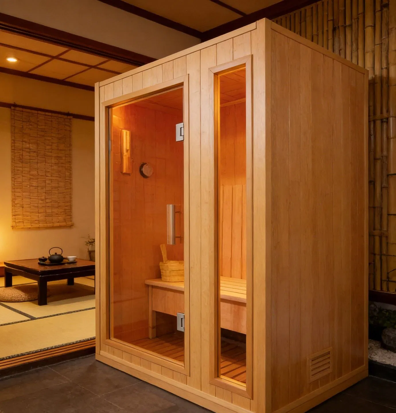 Традиционная сауна из хемлока на 4 человека