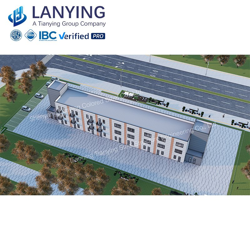 China's Modern Prefabricated Steel Office Building/Hotel/School with Installation Guide Complete Solution