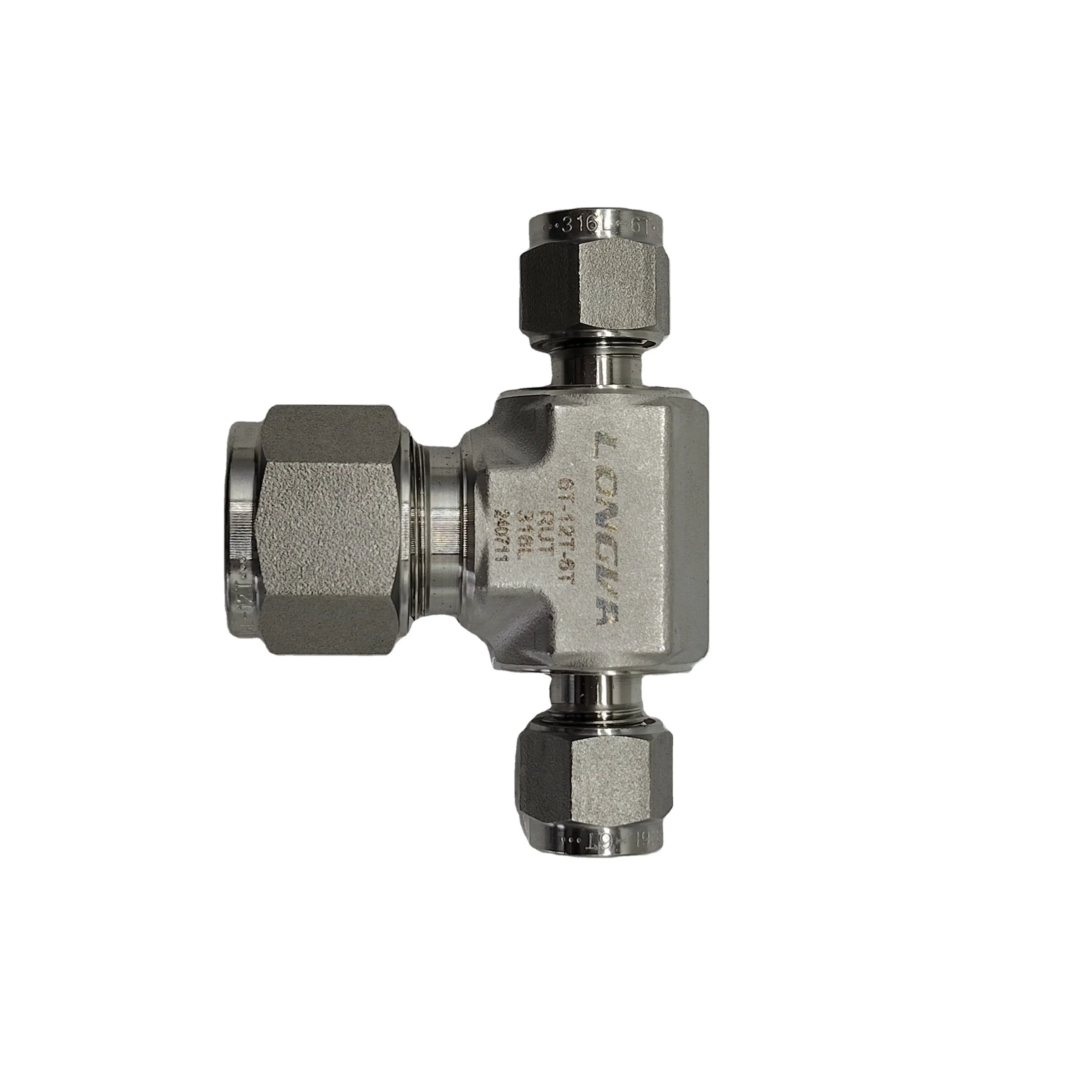 Union Tee Pipe Fitting Union Stainless Steel 316L Ferrule Tee NPT Male Stainless Steel Pipe Fittings