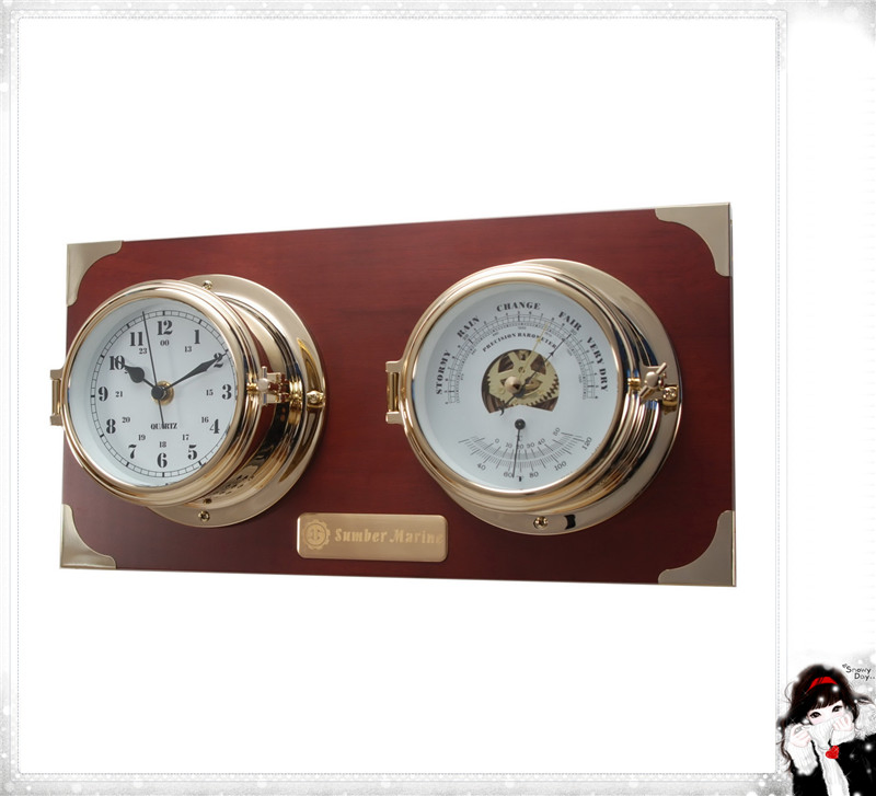 Wooden Stand Base of Clock and Barometer