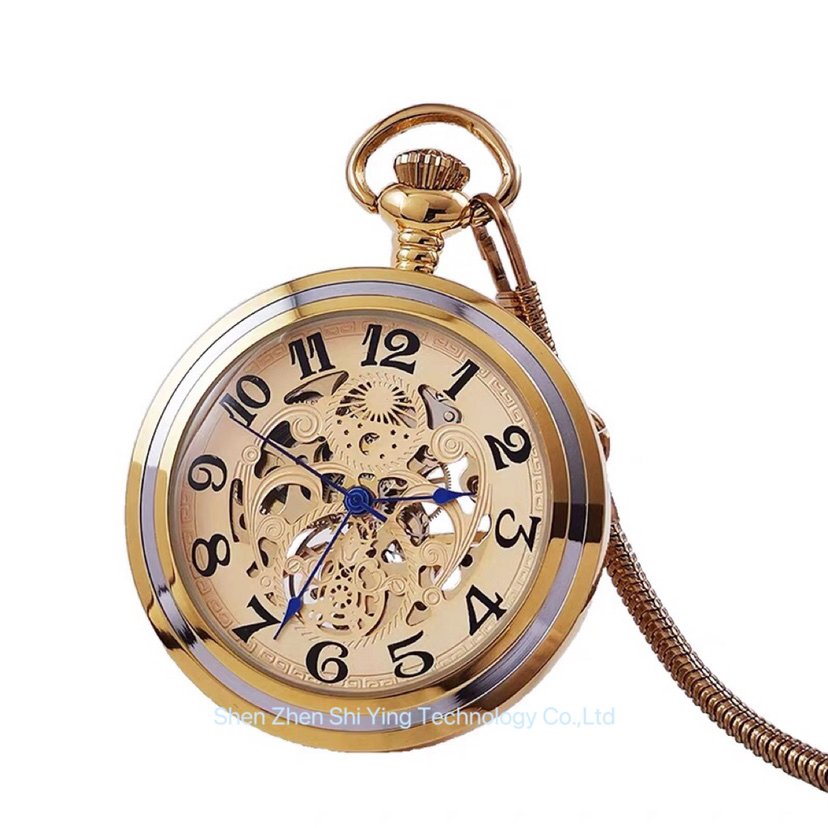 Best China Self Wind Mechanical Pocket Watch with Chain