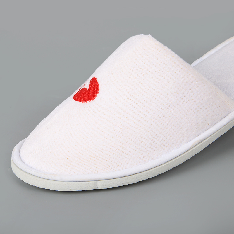 Wholesale Hotel Velour Slippers Recycled Biodegradable Terry Slippers for Hotels