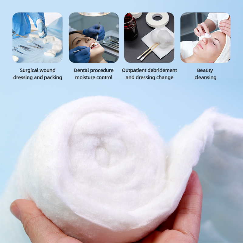 Sterile Absorbent Cotton Roll for Dental Use 500g