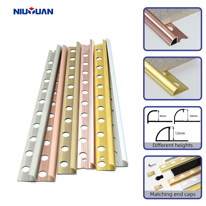Decor Wall Edging Strip Wholesale Aluminum Tile Trim Profile Corner 90 Degree Flexible Tile Trim for Ceramic Angle