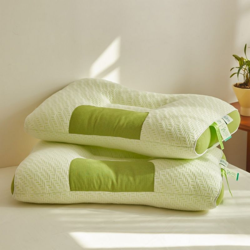 New Bamboo Fiber SPA Bed Pillow Suitable for Student Dormitories Neck Support Sleep Aid Home Hotel Textile Bedding