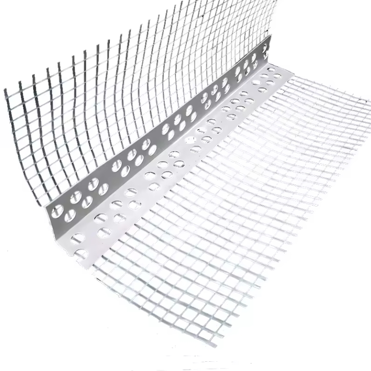 China Supplier Fiberglass Corner Bead PVC Corner Profile with Fiberglass Mesh