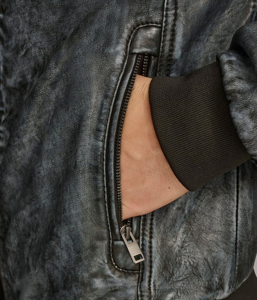 Trendy Snap&Zipper Faux Leather Jacket for Men