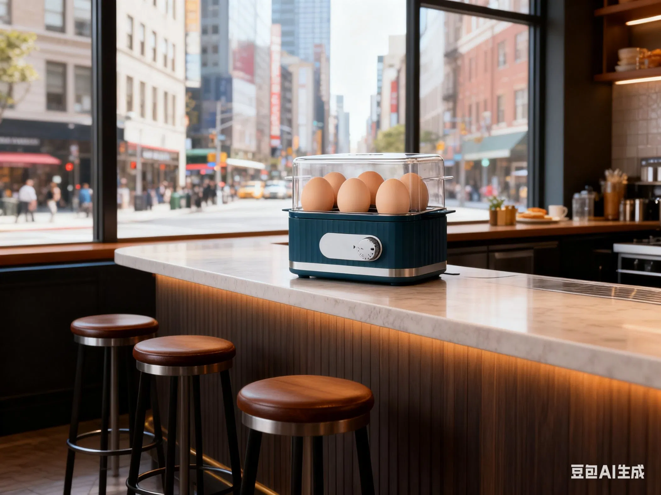 400W Electric Egg Boiler with Timer Cooker Perfect for 6 Eggs