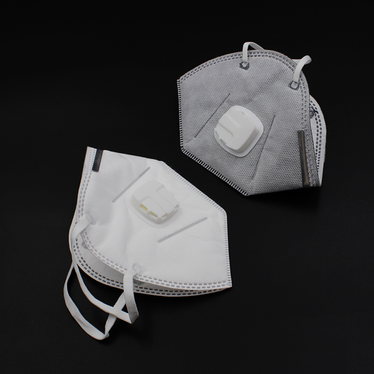 Factory Direct Sale Masks Activated Carbon with Breathing Valve Dustproof Ventilation Single Use Four Layers of Protection Mask