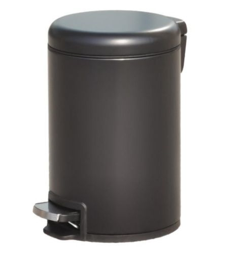 Curved Lid Flat Foot Pedal Stainless Steel Trash Can Series