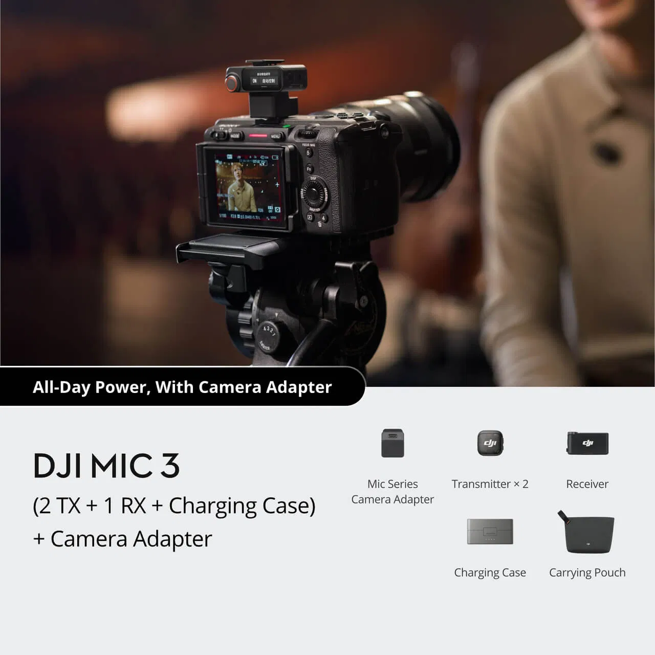 DJ Mic3: беспроводной микрофон с кейсом и адаптером