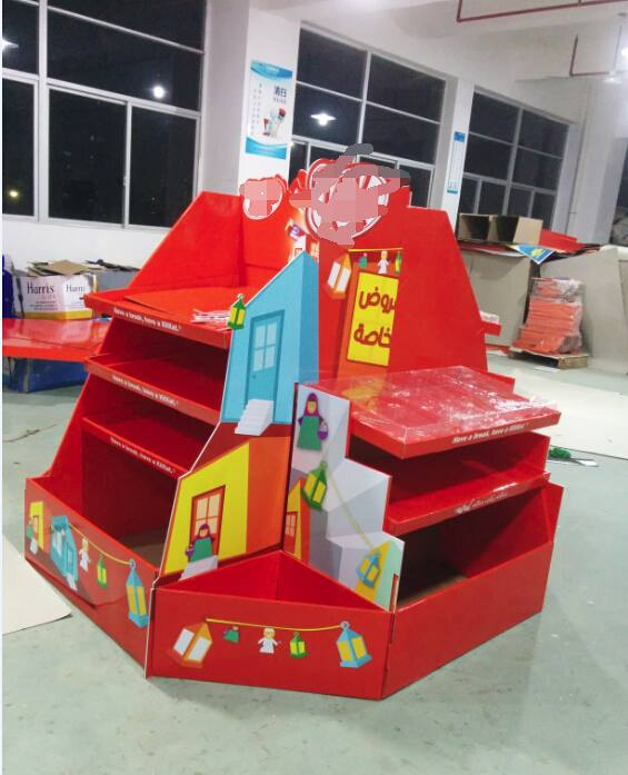 POS Cardboard Chocolate Pallet Display Stand Snack Food Display Rack Manufacturer