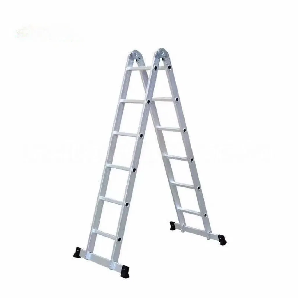 Durable Industrial Aluminum a-Frame Ladder for Heavy Use