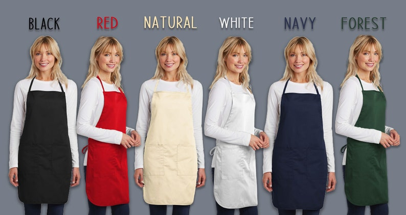 Factory Price Cotton Polyester Kitchen Cleaning Cooking Apron with Customized Logo Printing