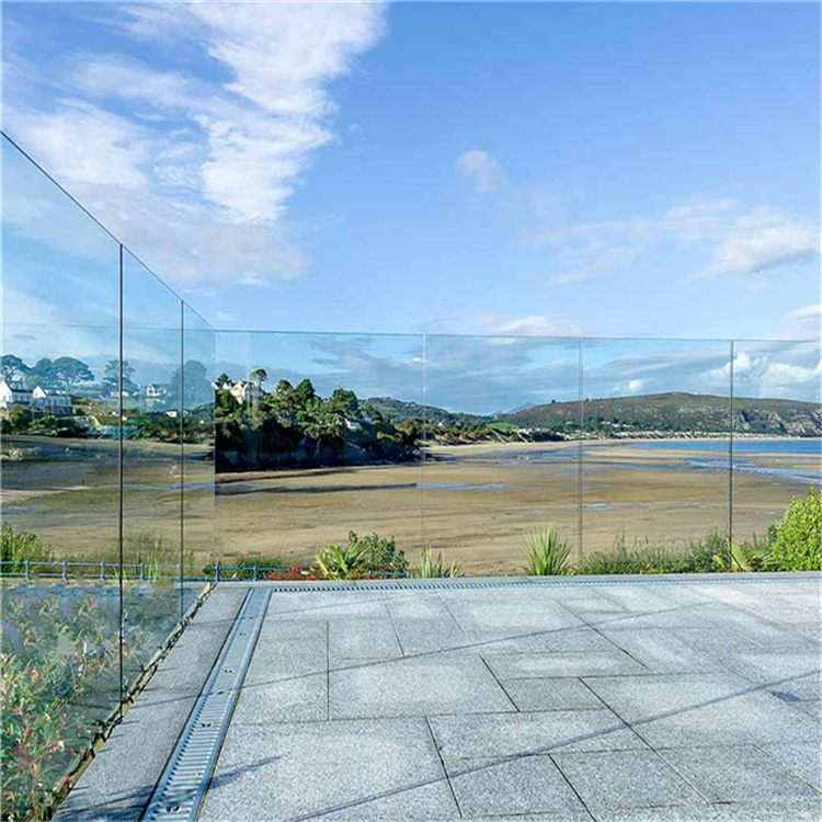 Cbmmart Factory Indoor and Outdoor U-Channel Frameless Glass Railing