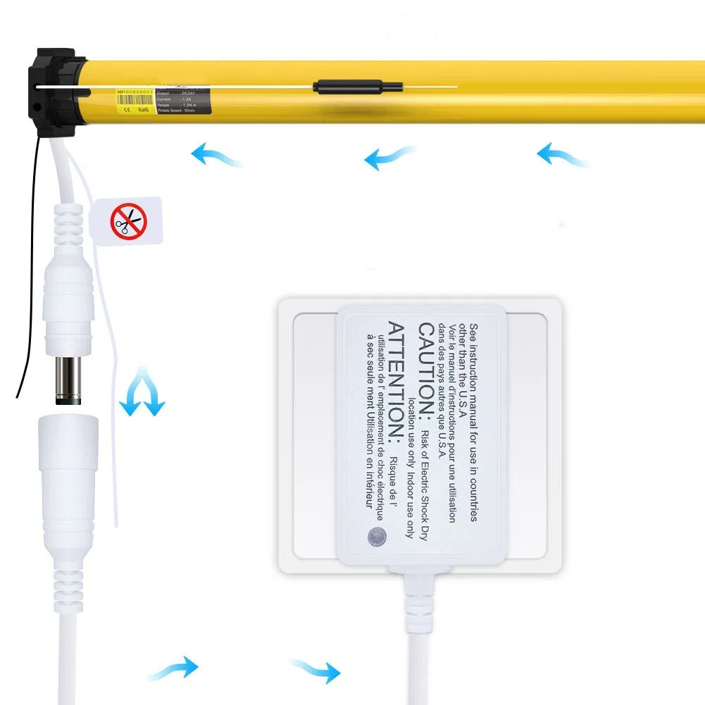 Tuya Smart Electric Blinds Tubular Motor for Outdoor Blinds