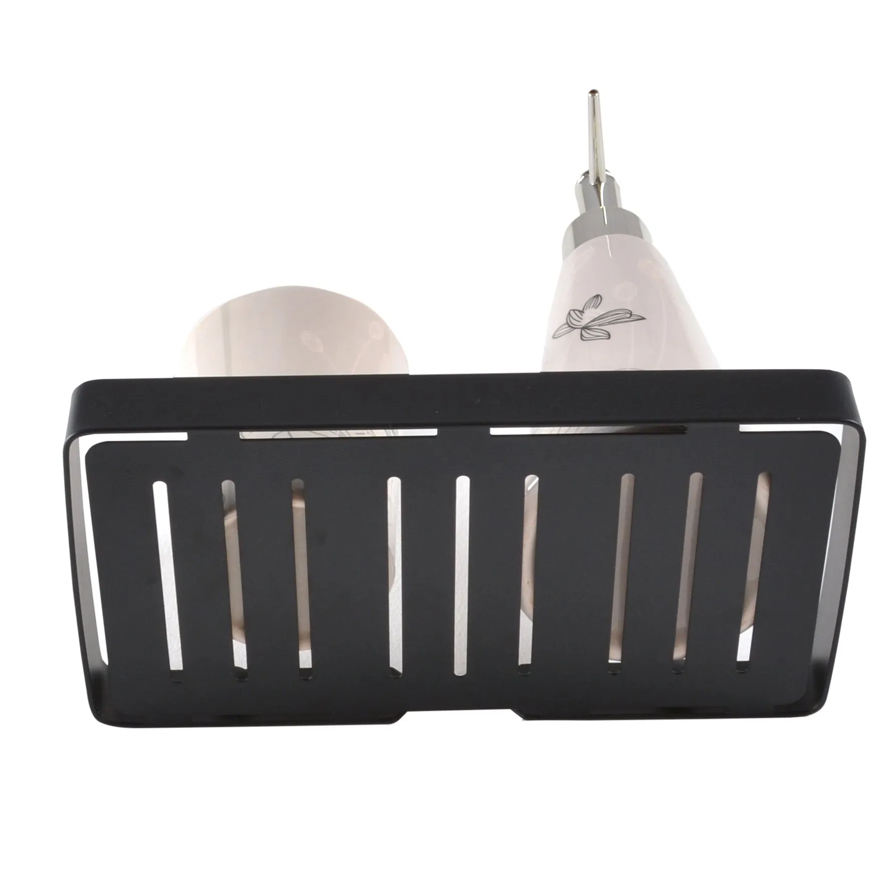 Wall Mounted Black 304 Stainless Steel Square Storage Rack for Bathroom Shelf Holder