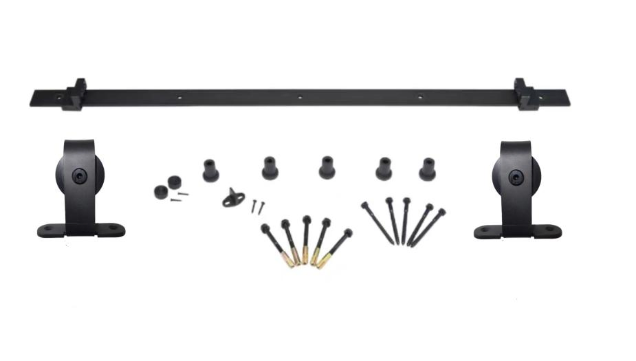 Bent Strap Top Mounted Steel Sliding Barn Door Hardware Kit