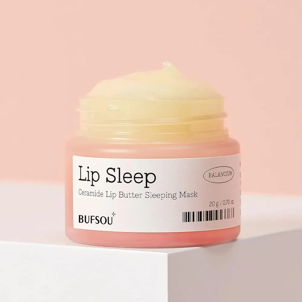 Private Label Organic Ceramide Lip Balm Overnight Natural Repair Moisturizing Hydrating Dry Chapped Lip Butter Sleeping Mask