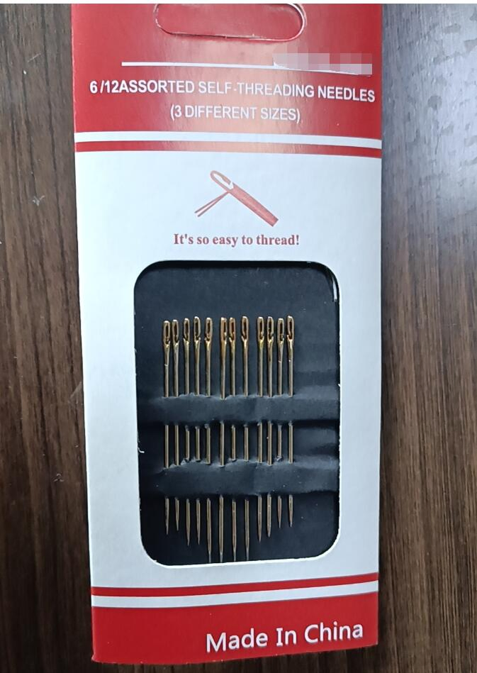 Gold Eye Big Eye Hole Hand Sewing Needle Crochet Knitting Blunt End Metal Needle for Thick Thread and Yarn