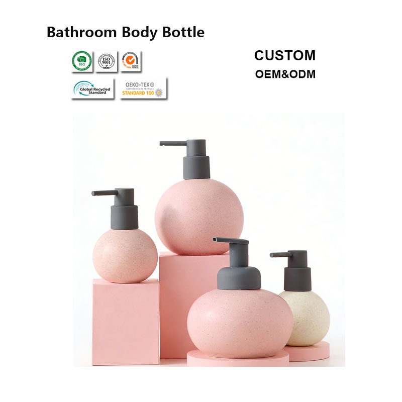 Durable Porcelain Smooth Surface Bathroom Ceramic Bottle for Laundry Detergent Storage