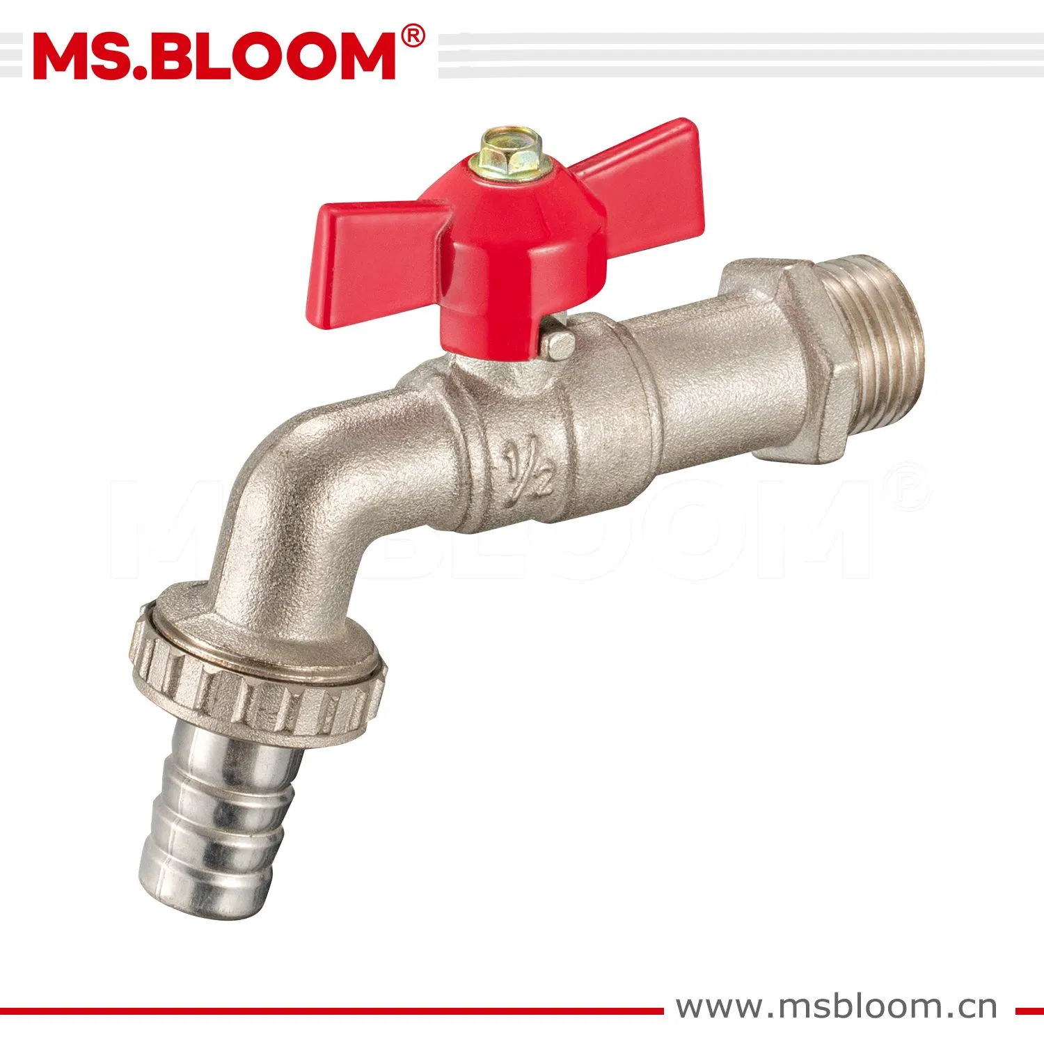 Nickel Plated Brass Steelhandle Bibcock