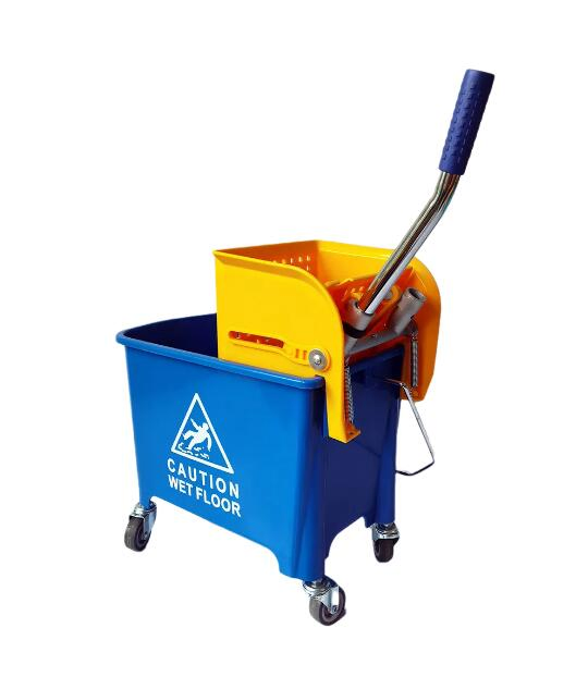20L Plastic Cleaning Mop Bucket Cleaning Trolley Wringer Trolley