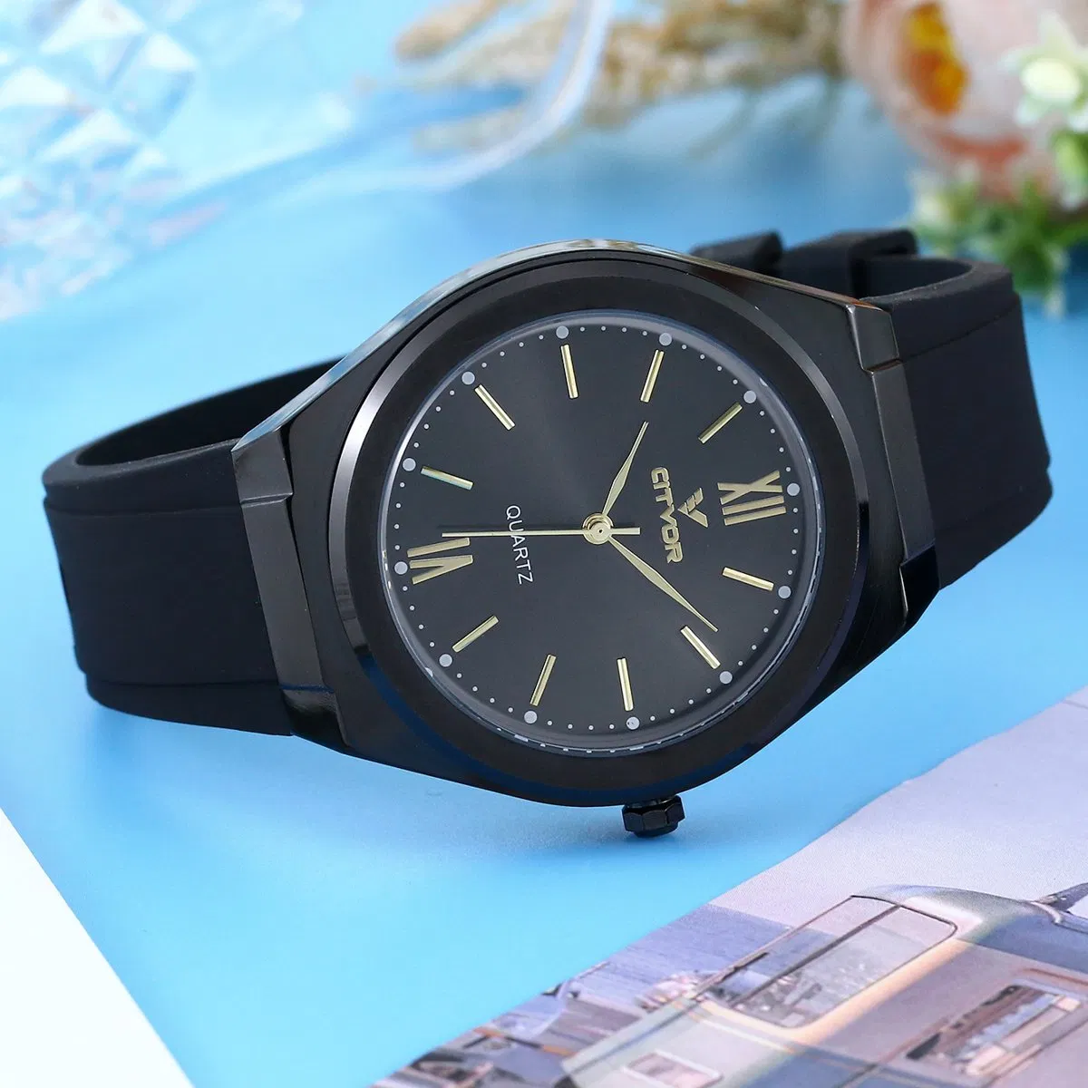 Brand Hot Sale Sporty Silicone Strap Lady Watch Couple Watch Stock Men's Wrist Watch
