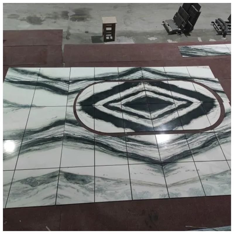 Brazilian Panda White Quartzite Bookmatched Tiles
