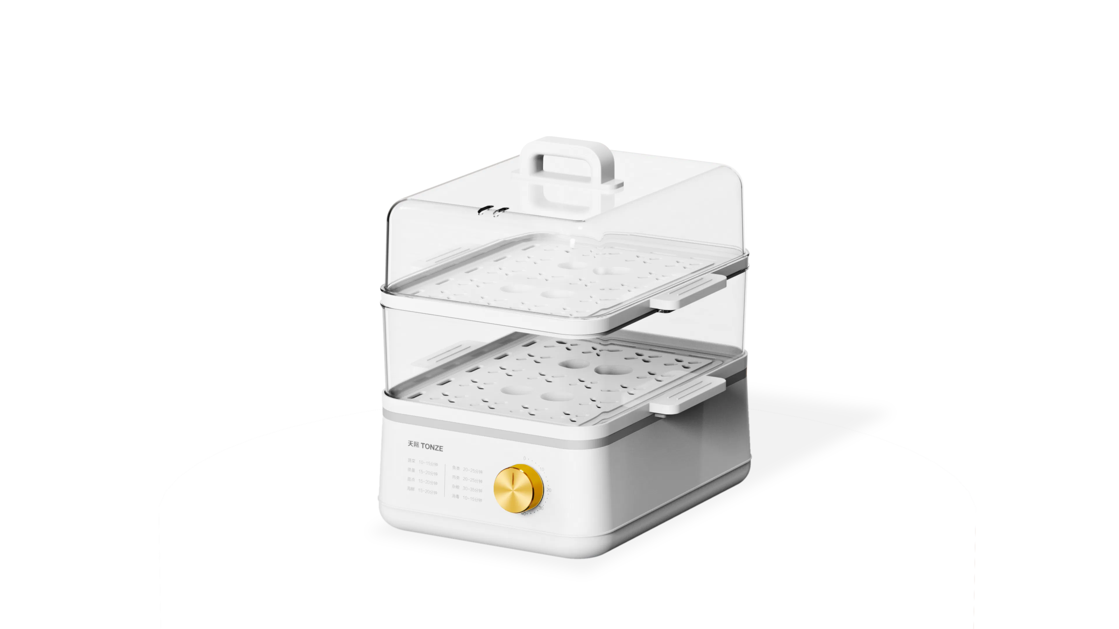 Пароварка Tonze 12L Water-Dome Heat, 2-х ярусная