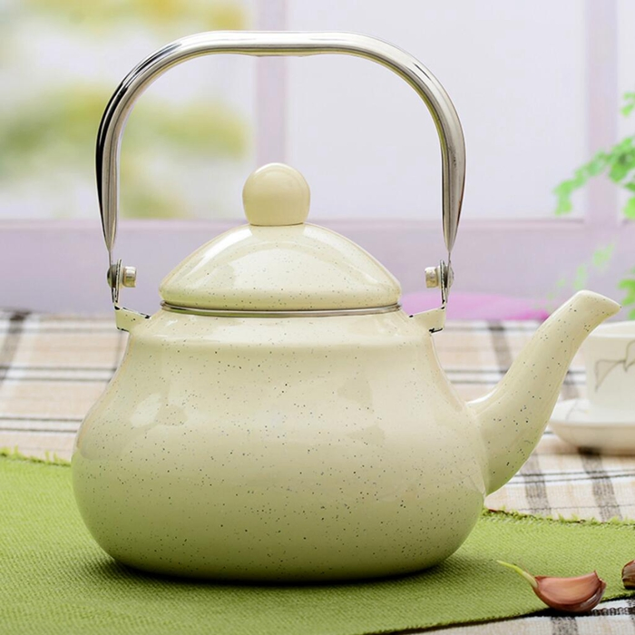 Colorful Hot Water Kettle for Home Kitchen Decor No Whistling with Handle