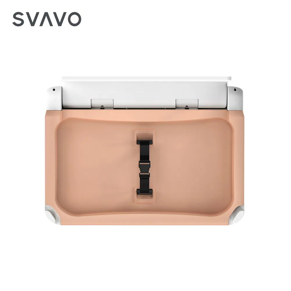 Commercial Restrooms Wall Mounted Sturdy Durable Fold-Down Baby Changing Diaper Station with Safety Straps