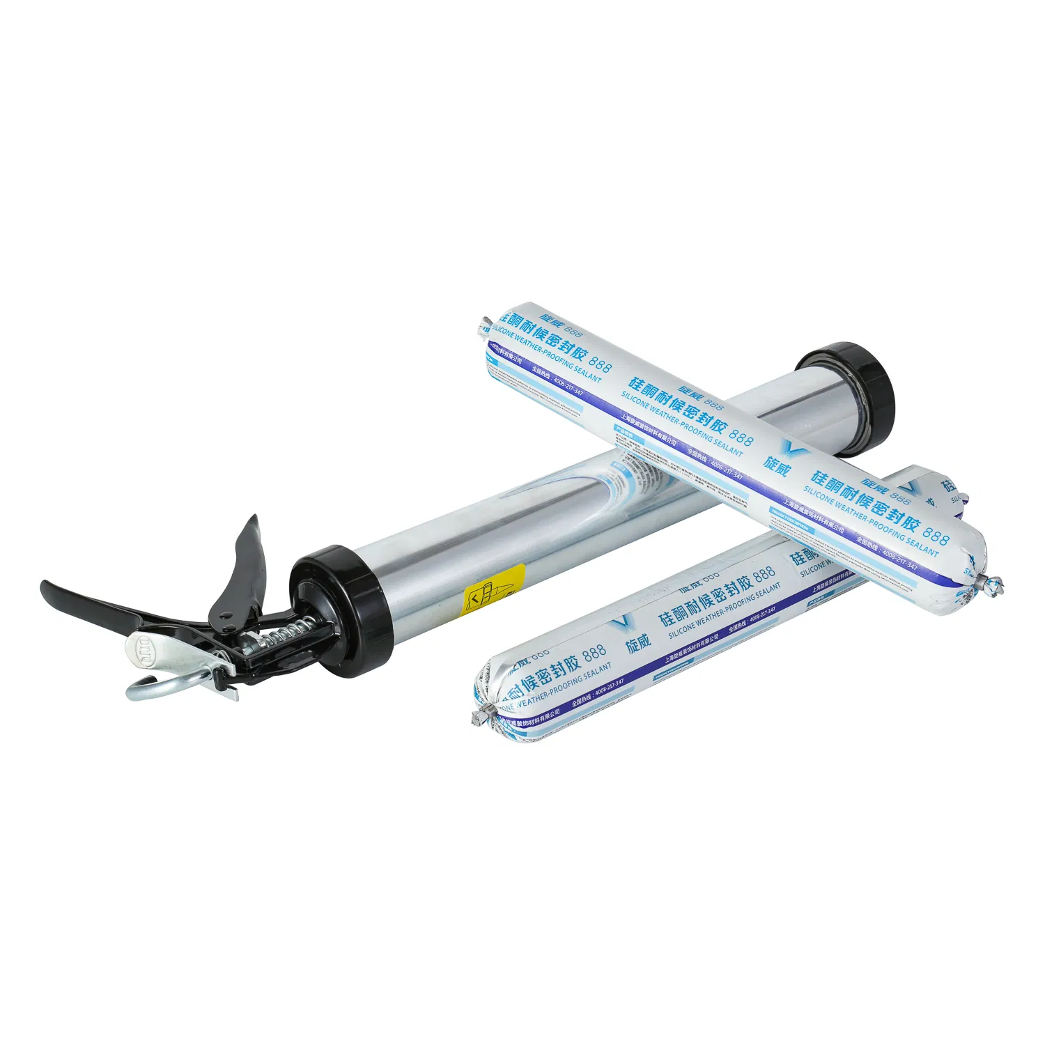 PRO Sausage Caulk Gun, 20 Oz Foil Pack / 10 Oz Cartridge Convertible, 12: 1 Thrust