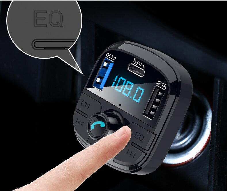 Автомагнитола MP3 Bluetooth с быстрой зарядкой QC3.0