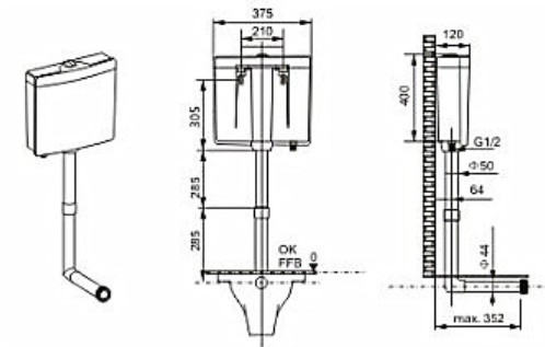 Toilet Without Tank for Bathroom