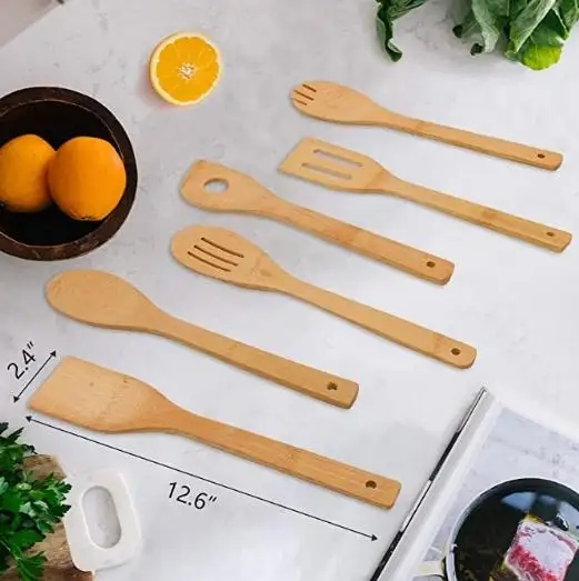 Hot Selling Kitchen Utensils Set Wooden Bamboo Utensils for Cooking