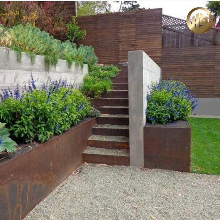 Distinctive Corten Steel Garden Decoration Lawn Border Edging