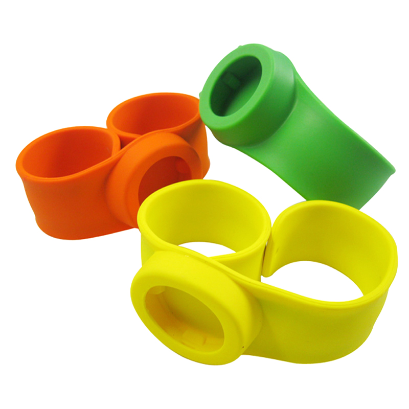 Waterproof Interchangeable Colorful Silicone Rubber Slap Watch Strap