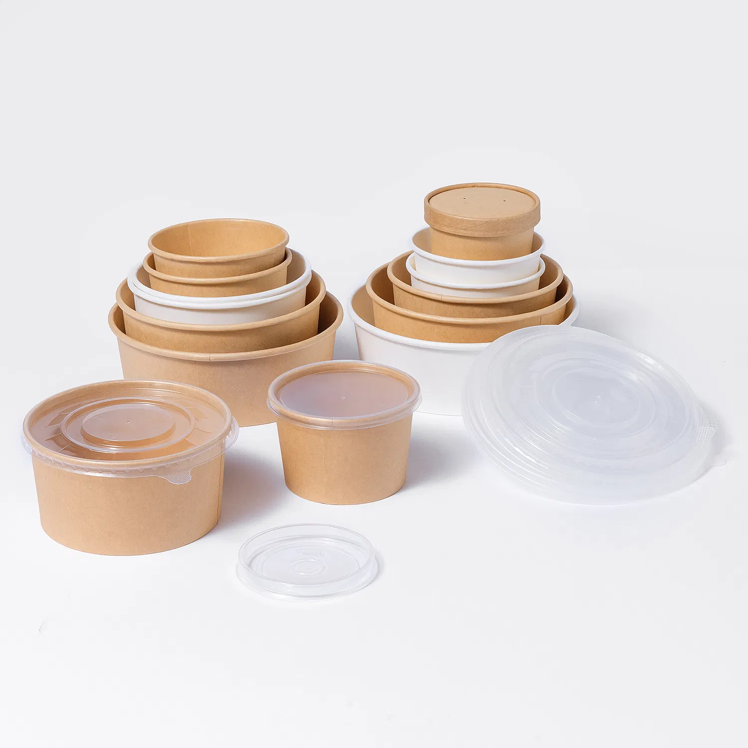 Disposable Paper Food Bowl with Lids Hot Selling