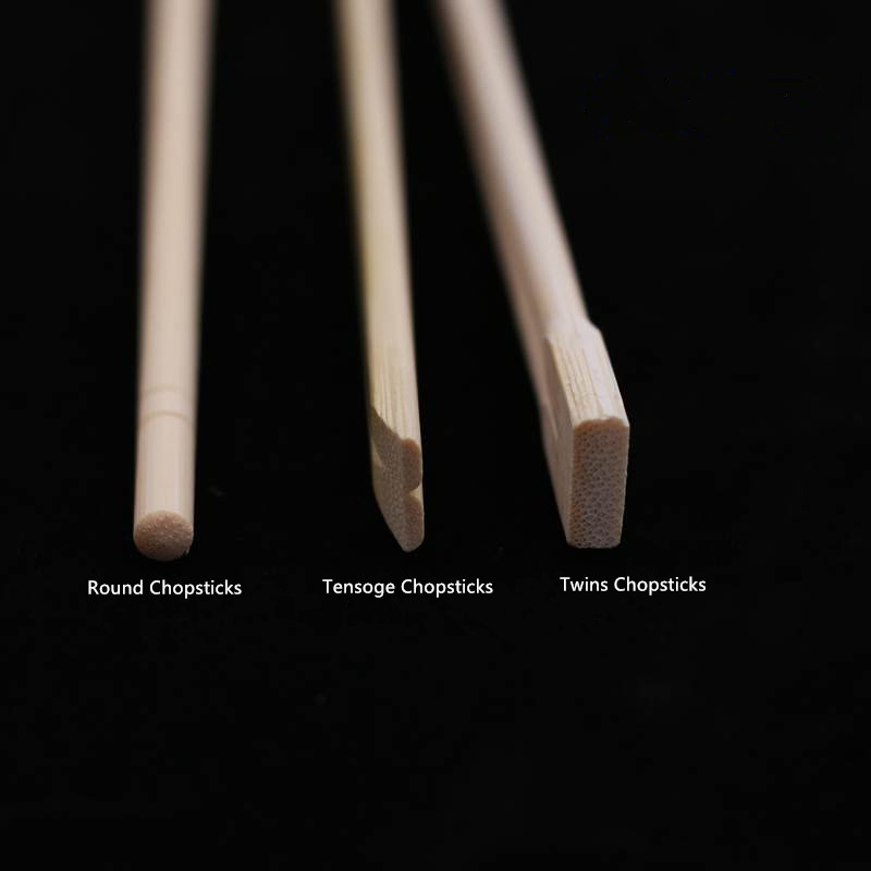 Disposable Hygienic Packaging Chopsticks for Restaurant Standard Length Twin Round Bamboo Tensoge Chopstick