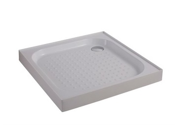 Ocst-72072090 White Square Ceramic Shower Tray in Size 720X720X90mm